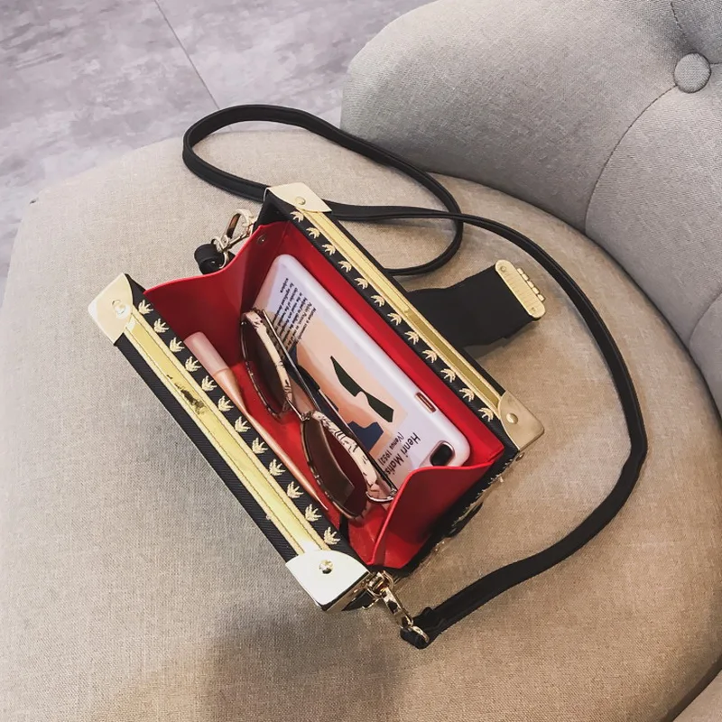 DIINOVIVO, модные роскошные сумки, женские сумки, дизайнерская маленькая сумка "бокс" с заклепками, Женская сумочка, вечерние сумки через плечо WHDV0897