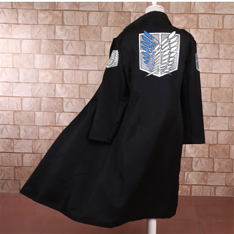 Kopen Anime Shingeki geen Kyojin Levi Rivaille Jas Mantel Volwassen Halloween cosplay kostuum Aanval op Titan Windjack Zwart