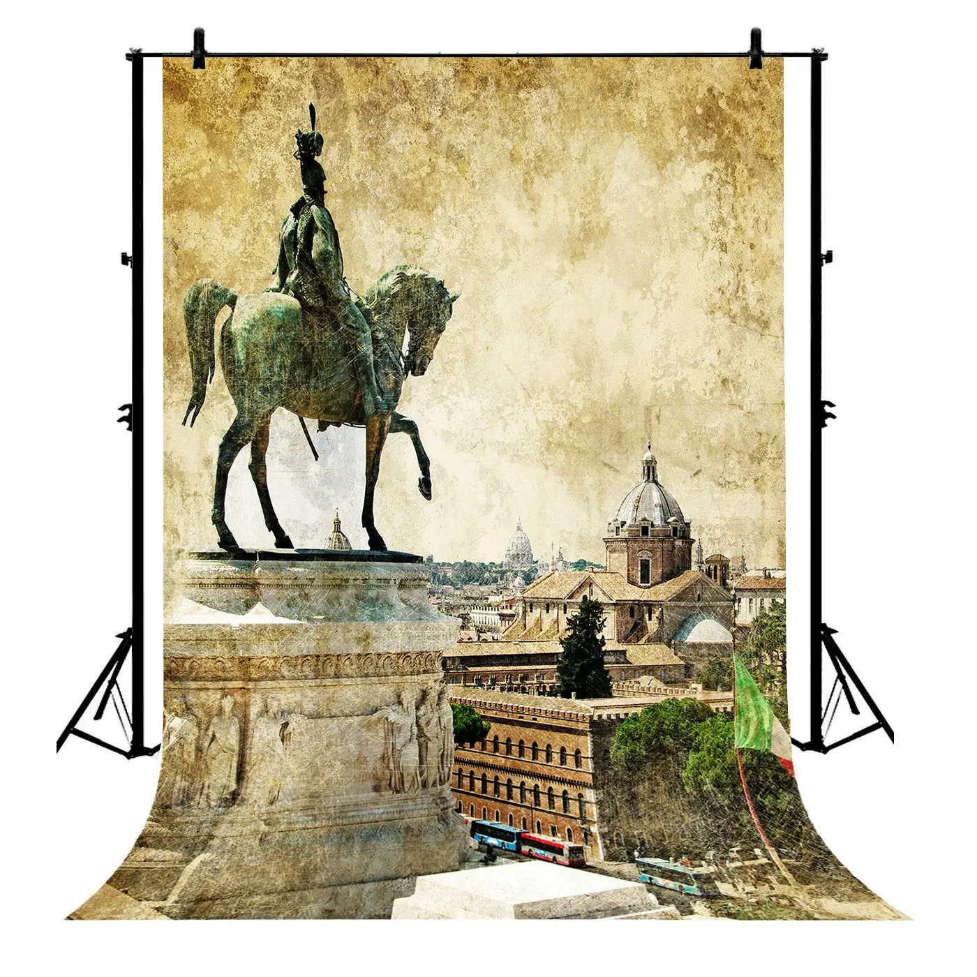 

5x7ft Italy Ancient Roman Buildings Church Statue Polyester Photo Background Portrait Backdrop