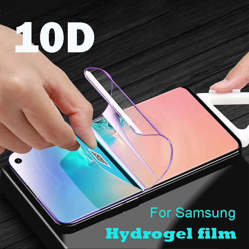 

10D Hydrogel Film Screen protector For Samsung Galaxy S10 S8 S9 plus S7 Edge Note 8 9 A7 A8 Plus 2018 Full Cover Film Not Glass