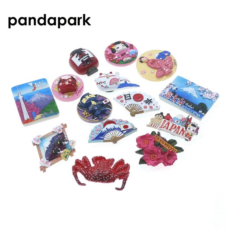 PANDAPARK 3D Смола японский магнит на холодильник сувенир ручной цветной город ориентир наклейка со зданием кухня украшение размещение сообщения