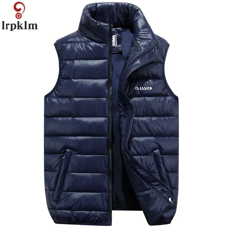 

Cotton Down Vest Ms Sleeveless Jackets Plus Size 6XL Vests 2018 Winter And Autumn Ms Waistcoats Light Cotton Padded LZ919
