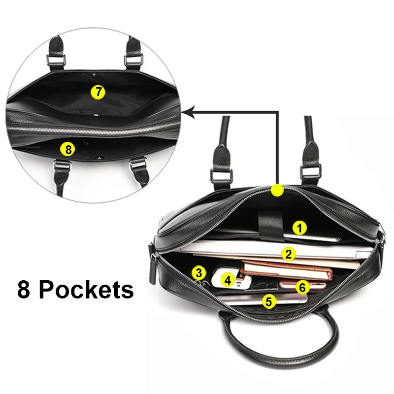 2019 брендовая мужская сумка из натуральной кожи мужской портфель от известного