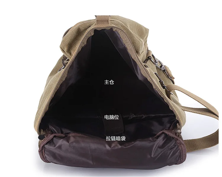 Men's Canvas Travel Backpack Large Mutifuction Vintage Weekends Rucksack Male Fashion Hand Duffle Luggage Overnight Bag for men (11)