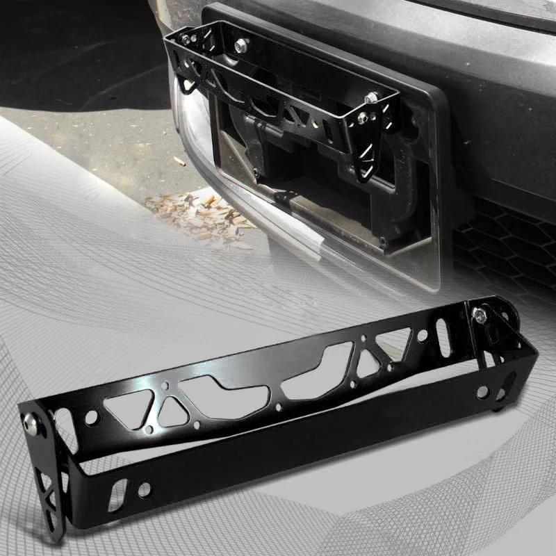 

Mayitr Universal Aluminum Car Bumper Adjustable Tilt License Number Plate Bracket Kit for Auto Truck Car Styling 4 Colors