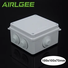 Высокое качество ABS Пластик IP65 Водонепроницаемый распределительная коробка соединительный кабель на открытом воздухе Мощность защита от пыли непромокаемые коробка 100X100X70 мм