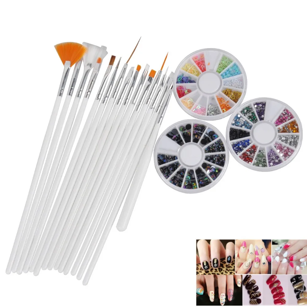 12 Colors Nail Art rhinestones Acrylic Nail Decoration Rhinestones