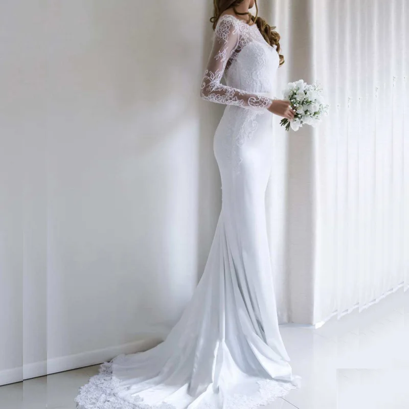 silky wedding dress