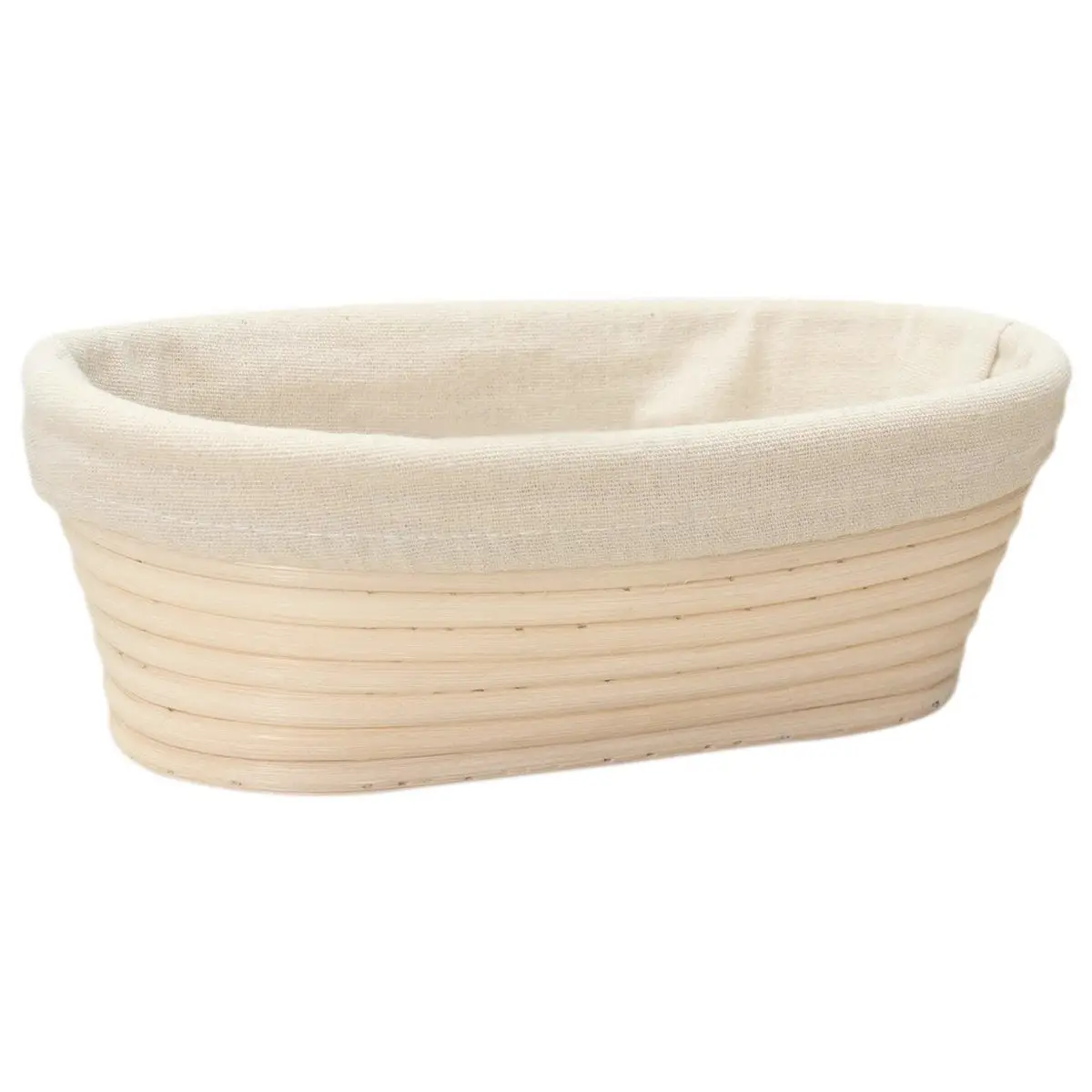 Practical 25cm Oval Rattan Cane Bread Proofing Liner Basket Durable for