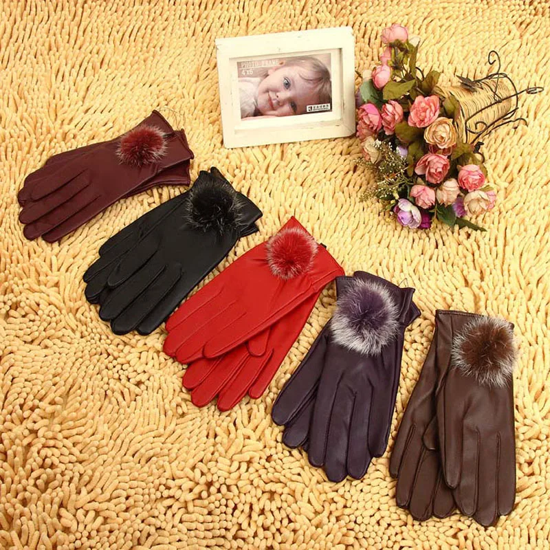 Elegant woman 5 color warm fashionable ladies gloves Appearance elegant