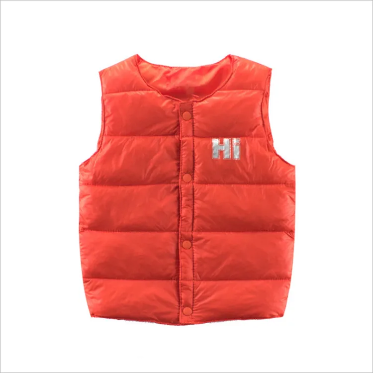 Fanfiluca Autumn Girls Vest Thin Cotton Baby Vest Winter O-neck Solid Warm Winter Coat Girl Black Boys Winter Spring Waistcoats 007