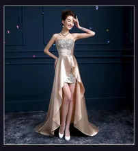 2015 Sweet Crystals Sequined High/Low Bridesmaid Dresses Sweetheart Satin Floor-Length Bridesmaid Gowns Long Bridesmaid Dresses