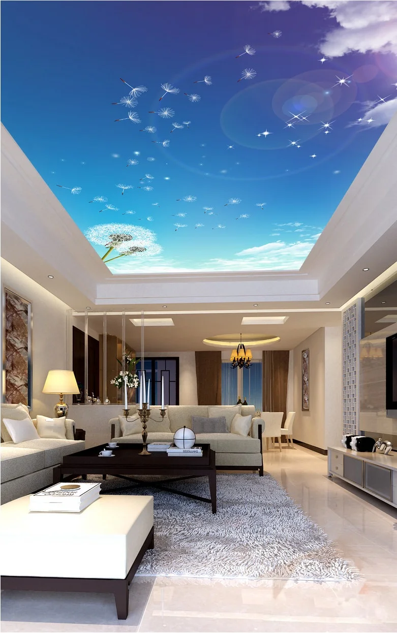 3d Ceiling Murals Wallpaper Custom Photo Blue Sky White Clouds 3d Ceiling Murals Wallpaper Custom Photo Blue Sky White Clouds
