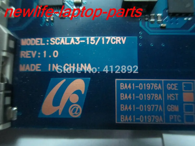 Для NP300E5C материнская плата Scala3-15/17CRV BA41-01978A DDR3 maiboard тест Быстрая