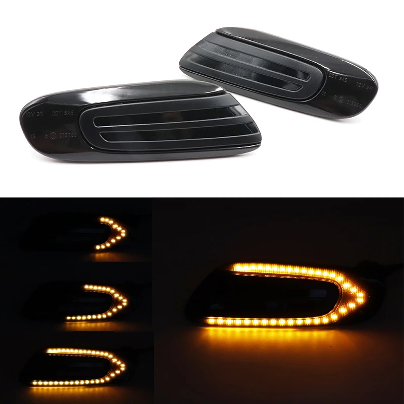 

Niscarda 2pc LED Amber Dynamic Signal Side marker Light for BMW MINI COOPER F55 F56 F57 2014-2017 Repeater Lamp