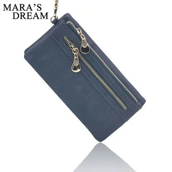 

Mara's Dream 2019 Women's Fashion Double Zipper PU Vintage Multifunction Wallet Tote Leather Wallet Clutch Wallet