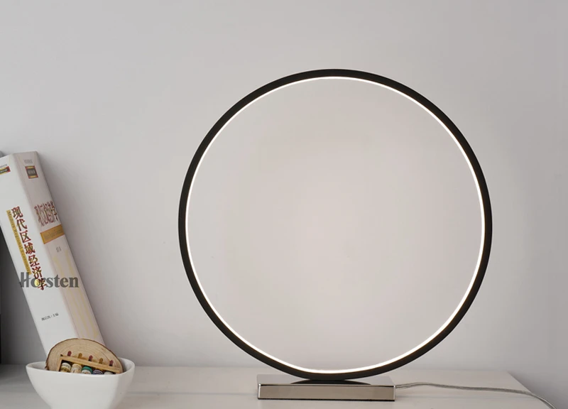 Horsten Nordic Creative Art Decortaion Dimmable LED Table Lamp Minimalism Modern Round Desk Table Light Bedside Lamp Gift (17)