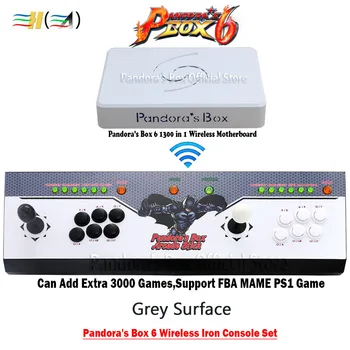 

Pandora box 6 1300 in 1 arcade game wireless console kit 2 players game arcade machine controller cabinet children game machine