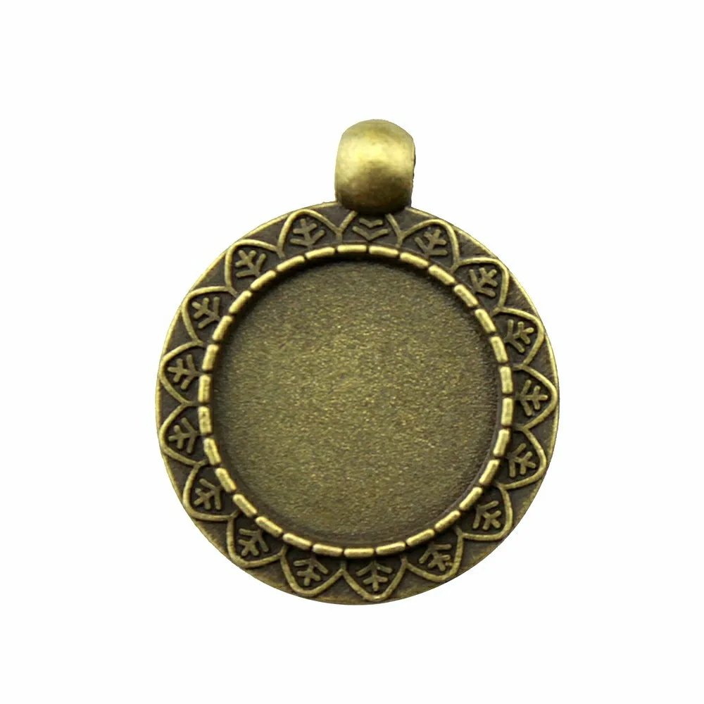 

10pcs Fit 18mm Round Glass Cabochons Cabochon Base Setting 2 Colors Cabochon Base Setting Pendants Charms