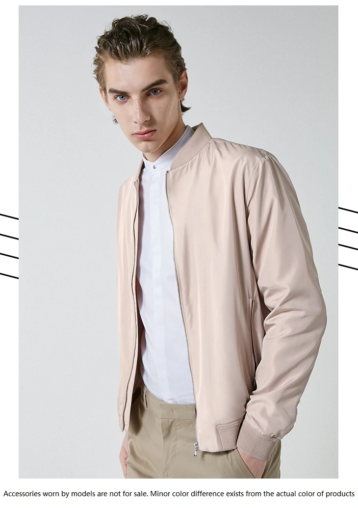 Избранное мужское осеннее пальто однотонная одежда бейсбольная куртка с воротником S | 419121517