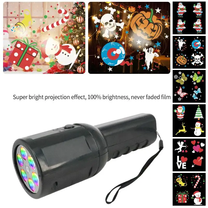 

HobbyLane LED 6 Slide Cards Christmas Series Pattern Projector Light for Indoor Outdoor Garden Decoration