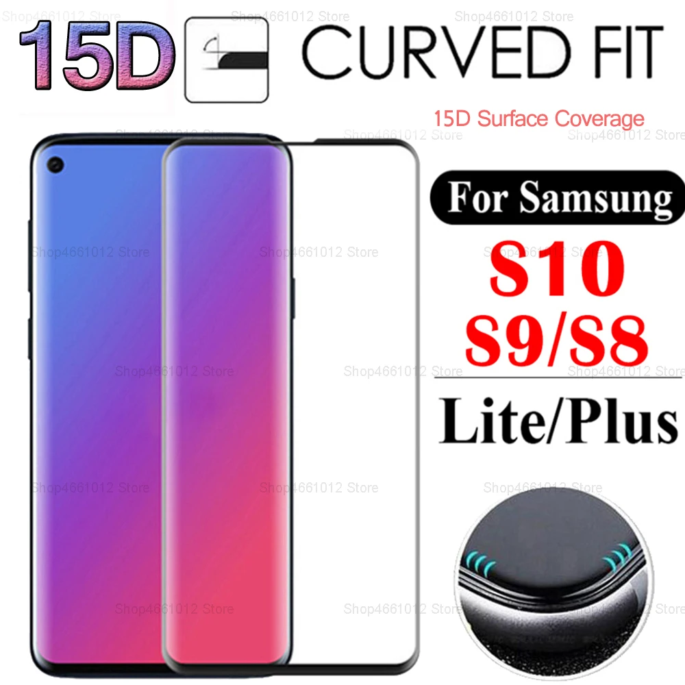 

15D Full Glue On Samsun S10 Plus Glass for Samsung Galaxy S10 S9 S8 Plus Protective Glass on Galaxy S 8 9 10 10E 10plus 10S Film