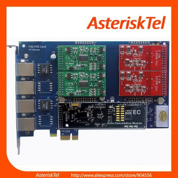 

AEX410 with 2 FXO + 2 FXS Asterisk card with Echo Canceller Hardware,digium card PCIe Card Asterisk,Issabel, FreePBX,TDM410E