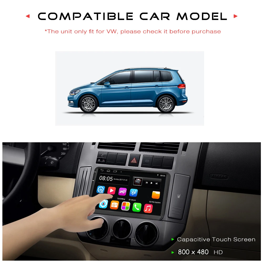STAPON 9001 Android 6.0.1 Quad-core 9-inch GPS WiFi Car Multimedia Player for VW