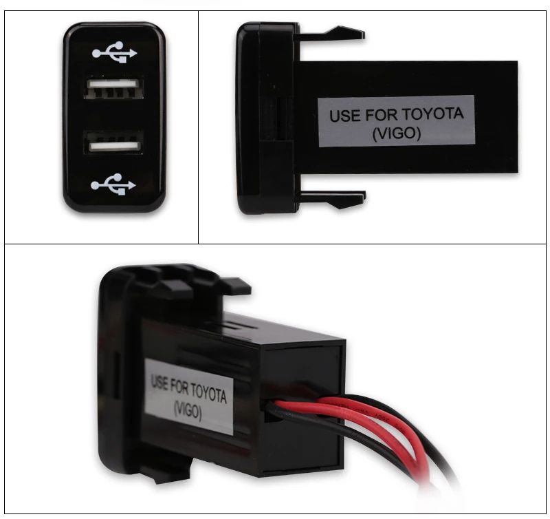 Двойной USB зарядное устройство USB адаптер разъем интерфейс для Toyota VIGO 5 в 4.2A автомобиль 2 порта интерфейс приборной панели разъем модификация автомобиля