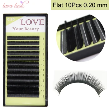 

Free Shipping 0.20mm 10 trays Ellipse Cashmere Flat Eyelash Extensions Private Label False individual eyelashes