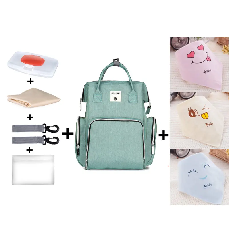 Модная многофункциональная сумка для подгузников для мам, рюкзак, сумка для подгузников, дизайнерская сумка для ухода за ребенком - Цвет: 15