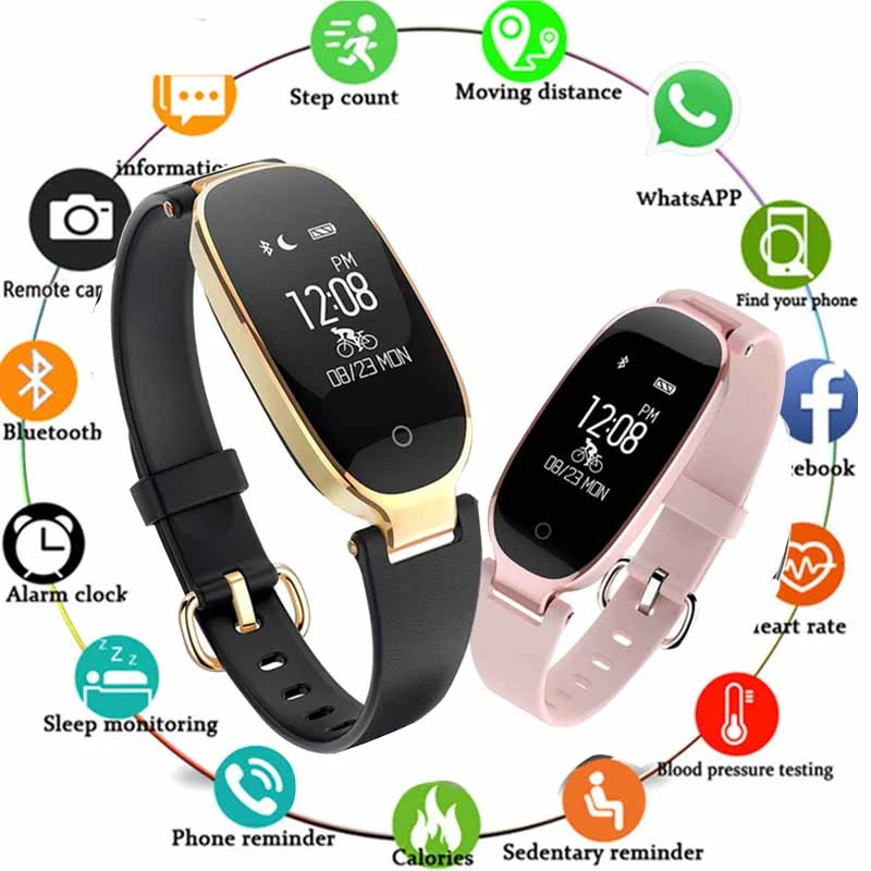

Bluetooth Waterproof S3 Smart Watch Fashion Women Ladies Heart Rate Monitor Smartwatch relogio inteligente For Android IOS reloj