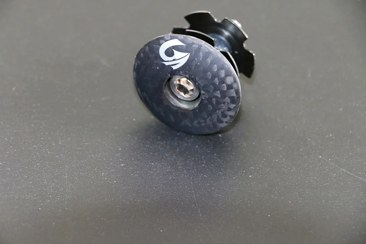 

New ASIACOM bicycle carbon fiber top cap cover with steel swell suspended heronsbill nut use for alloy bike fork Free shipping