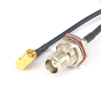 

10 Pieces TNC Female Bulkhead to SMB Female Righg Angle RF Coax Adapter Connector Cable 20CM