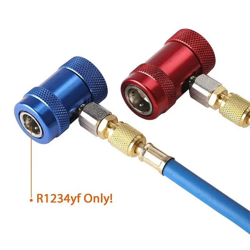 

2PCS Adjustable Professional Car Refrigerant Adapter R1234YF Safe Practical Quick Connector