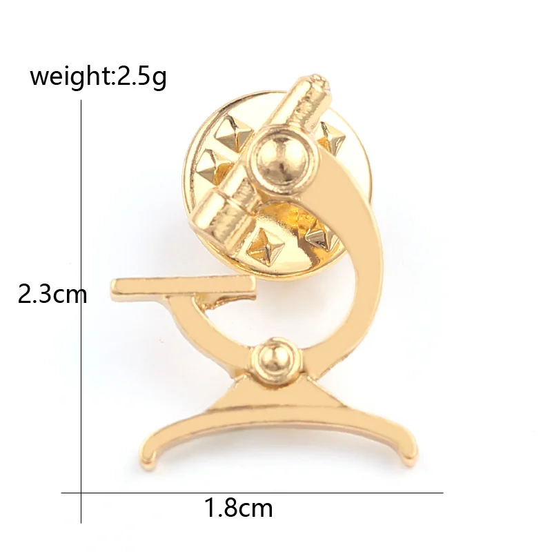 

Gold Silver Color Pin Biology Molecular Badge Microscope Brooch For Women Men Doctor Nurse Medical Chemistry Jewelry Accessories