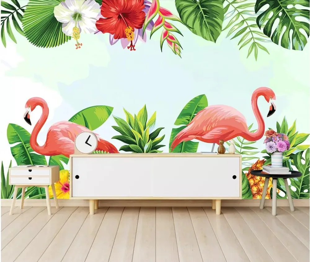 Beibehang заказ фото обои для спальня стены стенная роспись фрукты фоновые обои домашний Декор 3d полы фламинго
