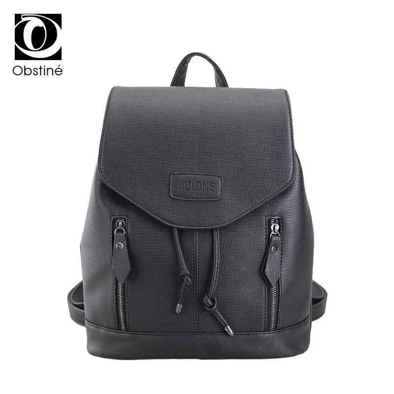 High Quality England Vintage Style PU Leather Men Backpacks For College Preppy Style School Backpacks for