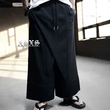 Весна лето широкие брюки 9 тренд мужской личности широкие брюки шаровары повседневные Прямые брюки костюм