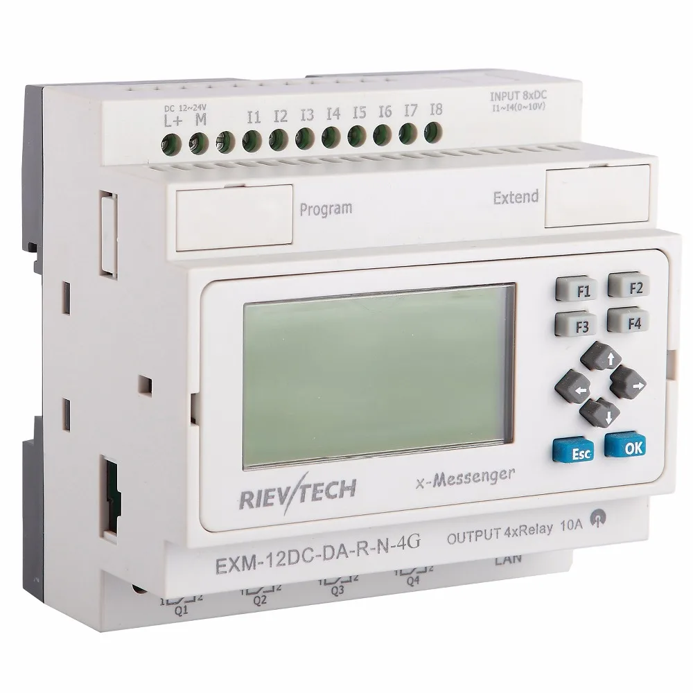 4G GSM/SMS/GPRS PLC для дистанционного управления поддержка Ethernet EXM-12DC-DA-R-N-4G | Компьютеры и