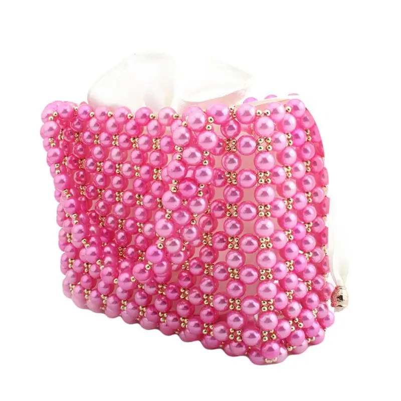 

Women's Vintage Style Faux Pearl Handbag Tote Bags Evening Clutch Wedding Purse