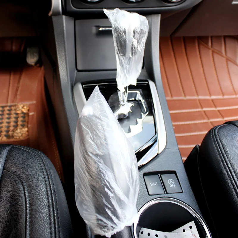 ROAOPP 100 шт универсальные автомобильные одноразовые пластиковые крышки рычага переключения передач водонепроницаемые для BMW Honda