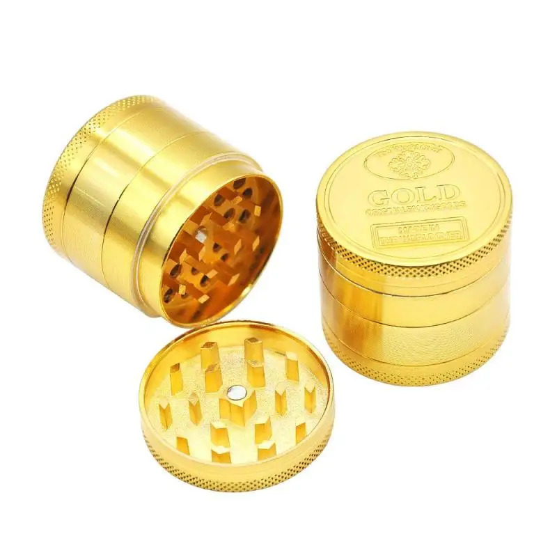 Alloy Herbal Tobacco Grinder Spice Weed tobacco Grinders zinc Gold