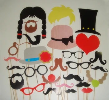 

100set/lot Wedding Favor 22 Different Style Included DIY Photo Props Party Decoration For Children Birthday