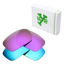 2 пары Mryok поляризованные Сменные линзы для Окли Badman солнцезащитные очки цвета "ледяной синий" и плазменный фиолетовый