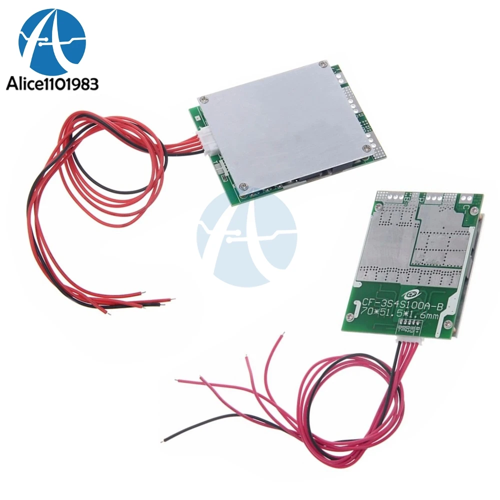 

4S 4 Serial Series 12V 100A Balance 18650 Battery Cell BMS Protection PCB Board Module For LiFePo4 Diy Kit Electronic PCB Board