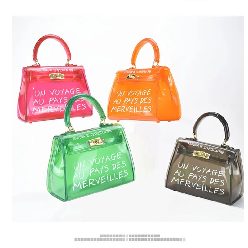 

L'OMBRE Shoulder Bags Jelly Tote Bags Transparent Bags Women Clutch Waterproof Vocation Bags Handbags Women Gils sac a main