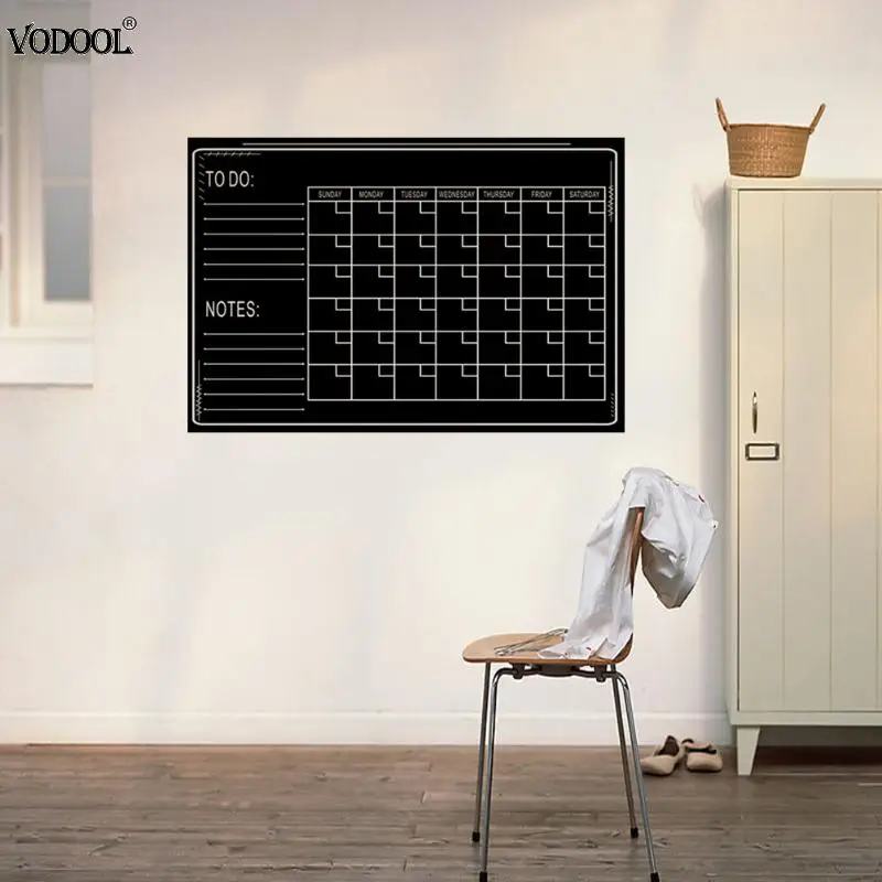 

VODOOL Creative Wall Blackboard Sticker Vinyl Removable Self-Adhesive Children Early Education Decor Stationery Office Supplies