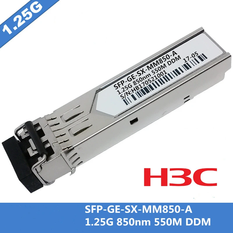 Для H3C SFP GE SX MM850 A модуль Многомодовый LC 1000Base 1 25G 850nm MMF 550m DDM 10 шт./лот|Оптоволоконное