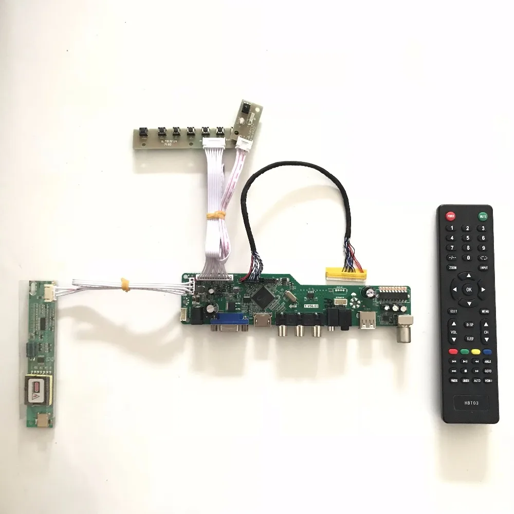 

VGA HDMI AV Audio USB LCD TV Controller Board HDMI for 16.4 inch 1600x900 LQ164D1LD4A CCFL LVDS LCD driver board LCD Video board